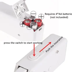 Handgehaltene Mini-Nähmaschine – Tragbares Nähwerkzeug