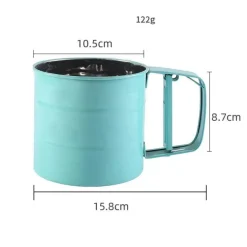 Handgehaltenes halbautomatisches Mehlsieb – Küchen- und Backwerkzeug