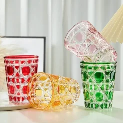 Handgeschnitzter Whiskybecher – 310 ml schweres Glas