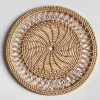 Handgewebtes rundes Rattan-Dekor-Set – Natürliche Heimdekoration