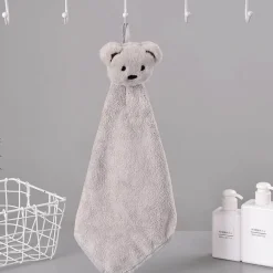 Handtuch mit Cartoon-Kaninchen – weiches, schnell trocknendes und saugfähiges Frottee-Handtuch aus Korallenvlies