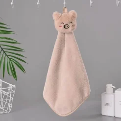 Handtuch mit Cartoon-Kaninchen – weiches, schnell trocknendes und saugfähiges Frottee-Handtuch aus Korallenvlies