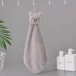 Handtuch mit Cartoon-Kaninchen – weiches, schnell trocknendes und saugfähiges Frottee-Handtuch aus Korallenvlies