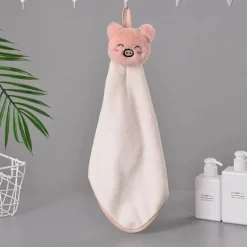 Handtuch mit Cartoon-Kaninchen – weiches, schnell trocknendes und saugfähiges Frottee-Handtuch aus Korallenvlies