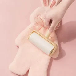 Handtuch mit Cartoon-Kaninchen – dicker, saugfähiger Korallensamt für Badezimmer und Küche