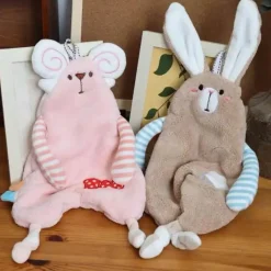 Handtuch mit Cartoon-Tieren – weiches Korallenvlies, hohe Saugfähigkeit, Kinderhandtuch