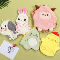 Handtuch mit Cartoon-Tiermotiv – saugfähiges Bade- und Küchentuch für Kinder