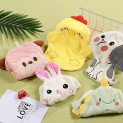 Handtuch mit Cartoon-Tiermotiv – saugfähiges Bade- und Küchentuch für Kinder