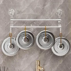 Handtuchhalter mit Saugnapf – Badezimmer-Organizer mit Doppelstange