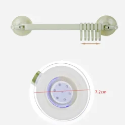 Handtuchhalter mit verstellbarem Haken und doppelter Saugnapfhalterung