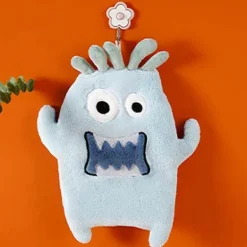 Handtuchset mit Cartoon-Tiermotiv – Korallensamt, 4 Farben