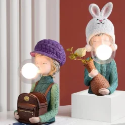 Hasenohr-Schreibtischlampe – Niedliche Blasenleuchte