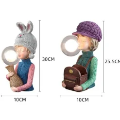 Hasenohr-Schreibtischlampe – Niedliche Blasenleuchte