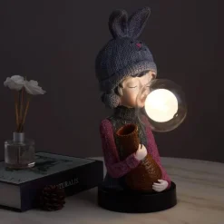 Hasenohr-Schreibtischlampe – Niedliche Blasenleuchte