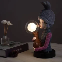 Hasenohr-Schreibtischlampe – Niedliche Blasenleuchte