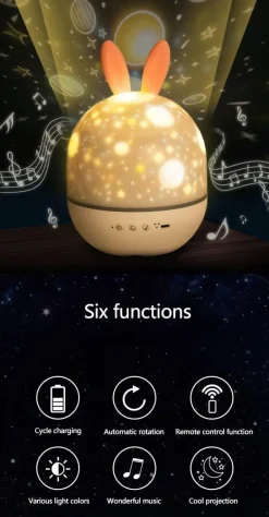 Hasenprojektor-Nachtlicht - LED-Sternenuniversumlampe