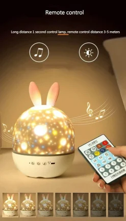 Hasenprojektor-Nachtlicht - LED-Sternenuniversumlampe