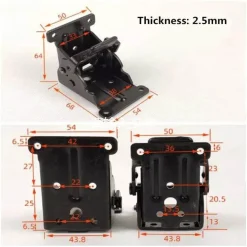 Heavy-Duty Foldable Self-Locking Hinges - Pack of 2