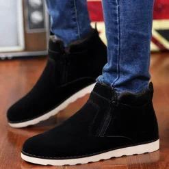 Herren Winterstiefeletten aus Pelz – warm und stilvoll