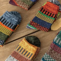 Herren-Crew-Socken im Ethno-Stil – Stilvolle Socken im kulturellen Stil
