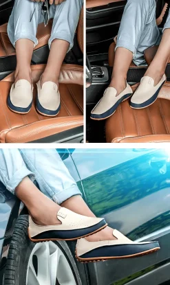 Herren-Fahrhalbschuhe aus Leder – stilvolles Freizeitschuhwerk