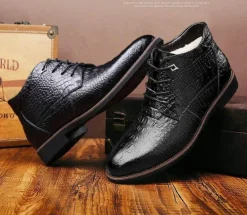 Herren-Winterstiefel – dicker, warmer Lederkomfort