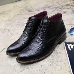 Herren-Winterstiefel – dicker, warmer Lederkomfort