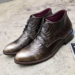 Herren-Winterstiefel – dicker, warmer Lederkomfort