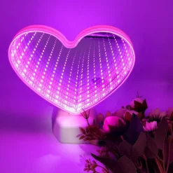 Herz LED Nachtlampe - Dekorative Spiegellampe für Schlafzimmer