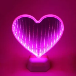 Herz LED Nachtlampe - Dekorative Spiegellampe für Schlafzimmer