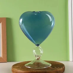 Herzförmiges Glasbecher-Set – Trinkgeschirr für romantische Paare