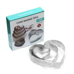 Herzförmiges Mousse-Form-Set – Backwerkzeug aus Edelstahl für Kuchen und Desserts