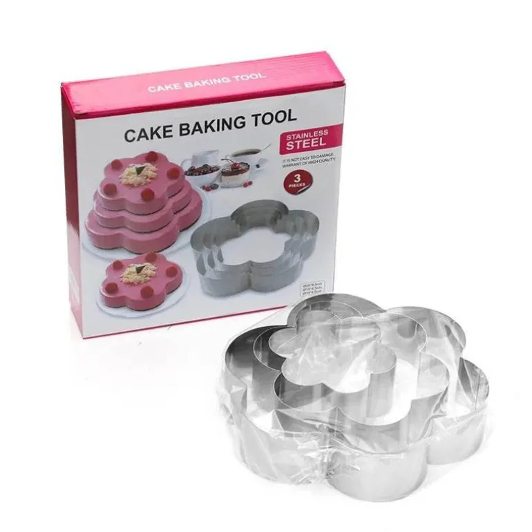 Herzförmiges Mousse-Form-Set – Backwerkzeug aus Edelstahl für Kuchen und Desserts