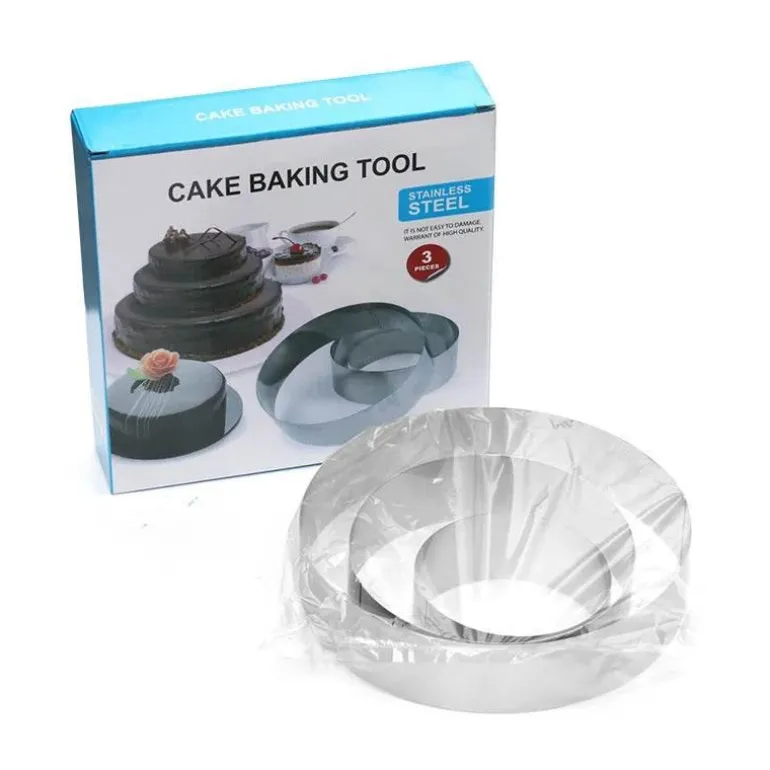 Herzförmiges Mousse-Form-Set – Backwerkzeug aus Edelstahl für Kuchen und Desserts