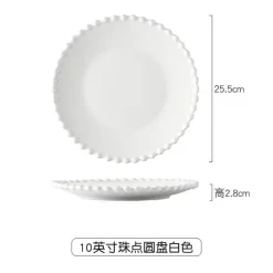 Herzförmiges Perlen-Essteller-Set – Elegantes Porzellangeschirr