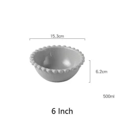 Herzförmiges Perlen-Essteller-Set – Elegantes Porzellangeschirr