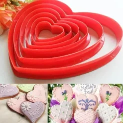 Herzförmiges Tortenausstecher-Set zum kreativen Backen und Dekorieren