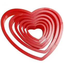 Herzförmiges Tortenausstecher-Set zum kreativen Backen und Dekorieren