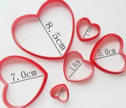 Herzförmiges Tortenausstecher-Set zum kreativen Backen und Dekorieren