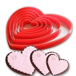 Herzförmiges Tortenausstecher-Set zum kreativen Backen und Dekorieren