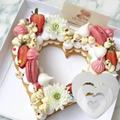 Herz-Kuchenform-Set – Backwerkzeuge aus PET-Kunststoff 68101214 Zoll