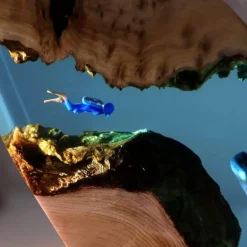 Höhlenwal-Schreibtischornament – ​​Einzigartiges Schreibtischdekor