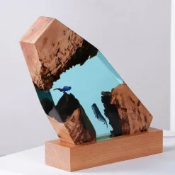 Höhlenwal-Schreibtischornament – ​​Einzigartiges Schreibtischdekor