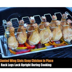 Hähnchenflügelhalter aus Edelstahl – Grillzubehör