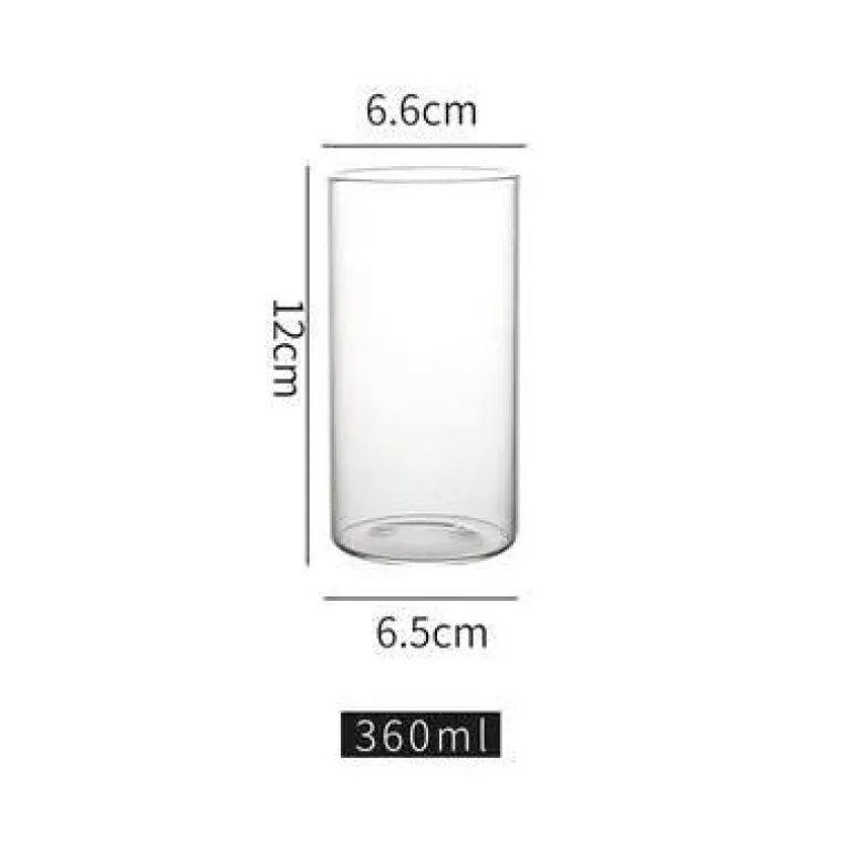 Highball-Becher-Set aus klarem Glas für Cocktails und Getränke