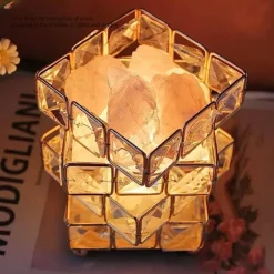 Himalaya-Salzlampe – quadratische Kristallsalzlampe