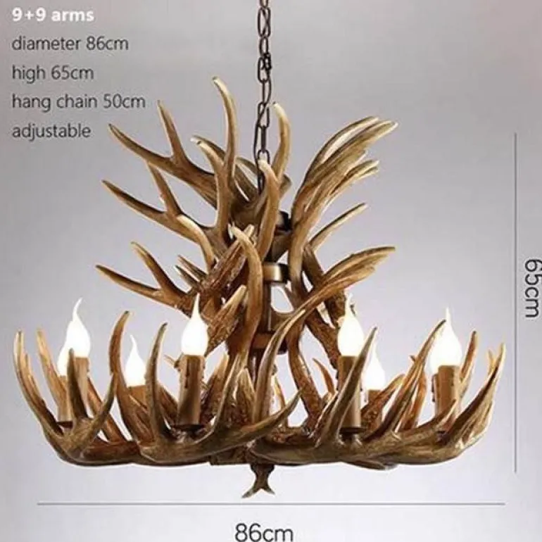 Hirschhorn-Pendelleuchte - Leuchte im amerikanischen Loft-Stil