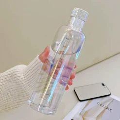 Hitzebeständige Glaswasserflasche - Stilvolles Zeitskalen-Design