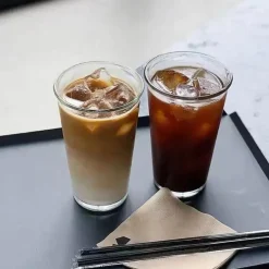 Hitzebeständige Kaffeetasse aus Glas – 350 ml, transparente Teetasse, Hochzeitsgeschenk