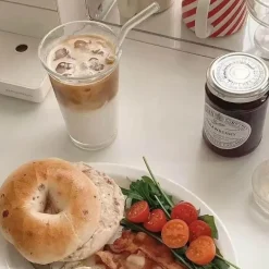 Hitzebeständige Kaffeetasse aus Glas – 350 ml, transparente Teetasse, Hochzeitsgeschenk